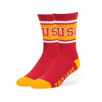 USC Trojans Men's 47 Brand Block Uni Duster Sport Crew Socks